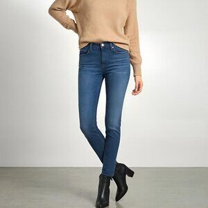 FRAME Le Skinny de Jeanne Mid Rise Ankle Jeans Indigo Wash 26W